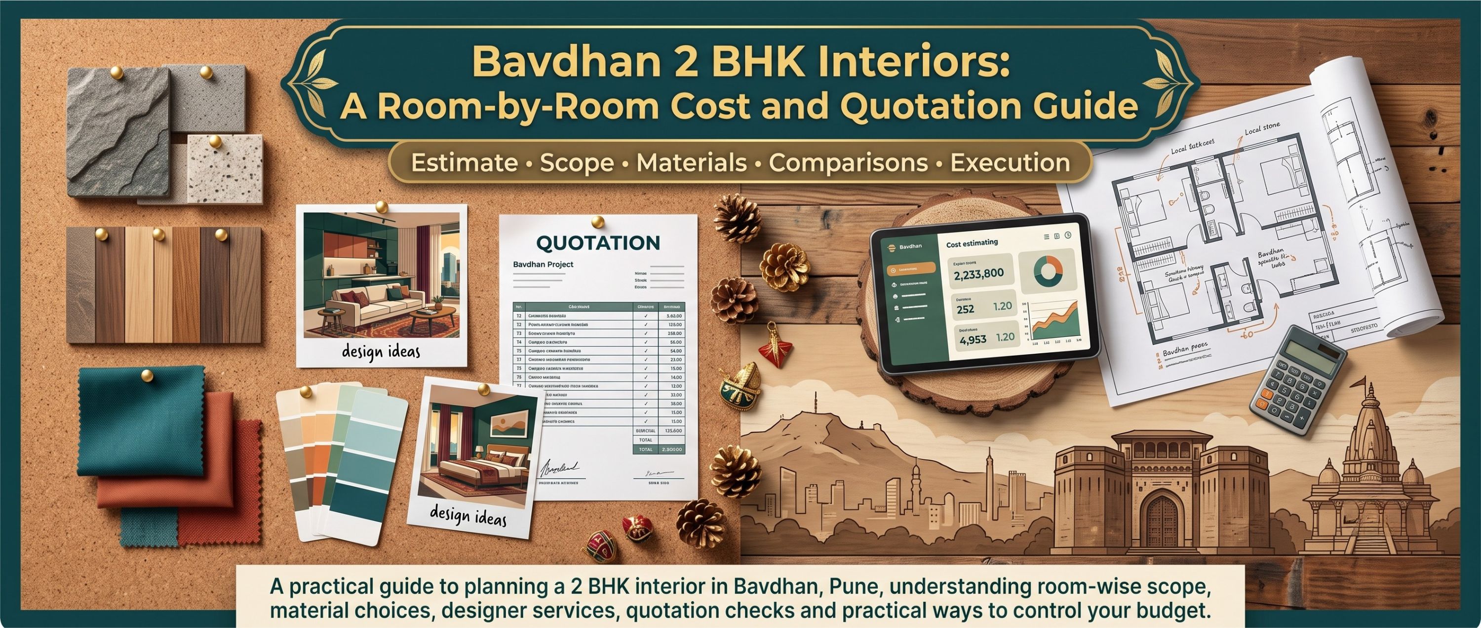Bavdhan 2 BHK Interiors: A Room-by-Room Cost and Quotation Guide