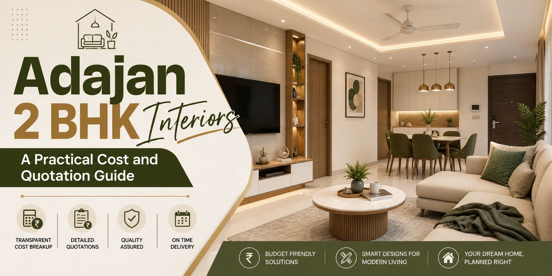 Adajan 2 BHK Interiors: A Practical Cost and Quotation Guide