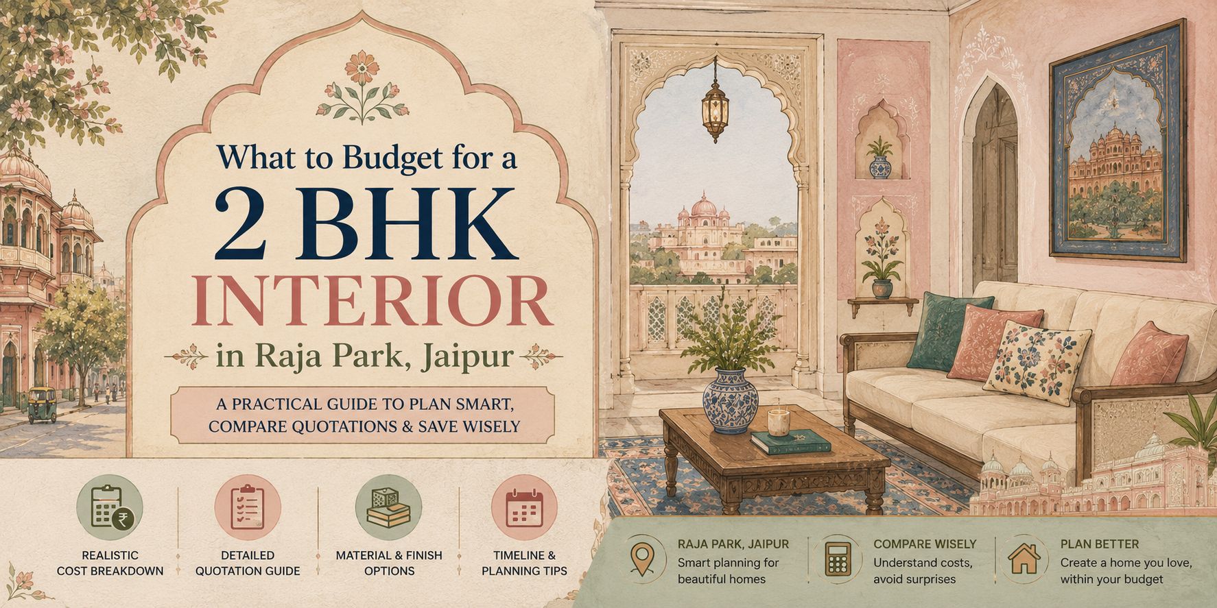 What to Budget for a 2 BHK Interior in Raja Park, Jaipur