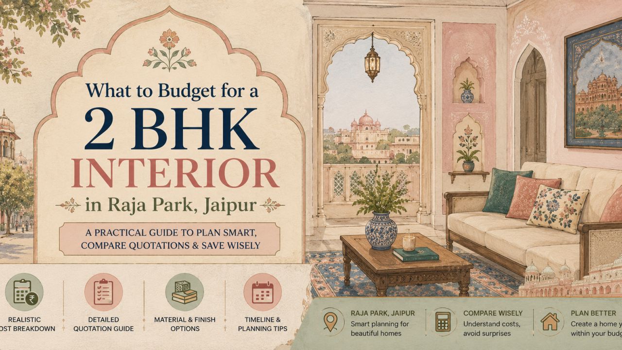 What to Budget for a 2 BHK Interior in Raja Park, Jaipur