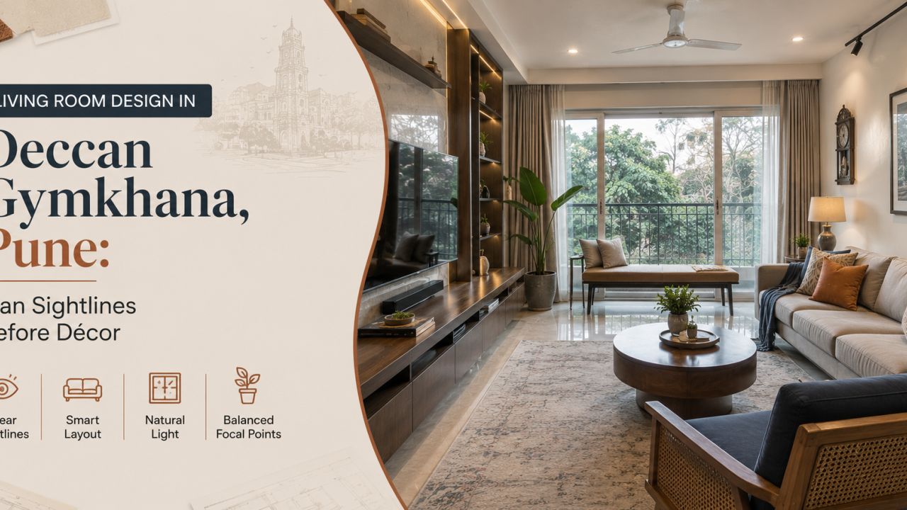 Living Room Design in Deccan Gymkhana, Pune: Plan Sightlines Before Décor
